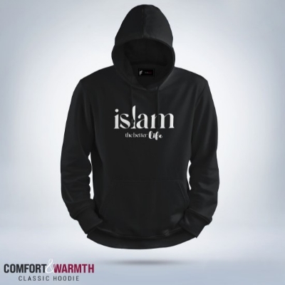 Picture of “Islam the Better life” Islamic Hoodie (Black)