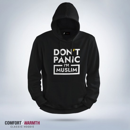 Picture of “Don't Panic” Islamic Hoodie (Black)