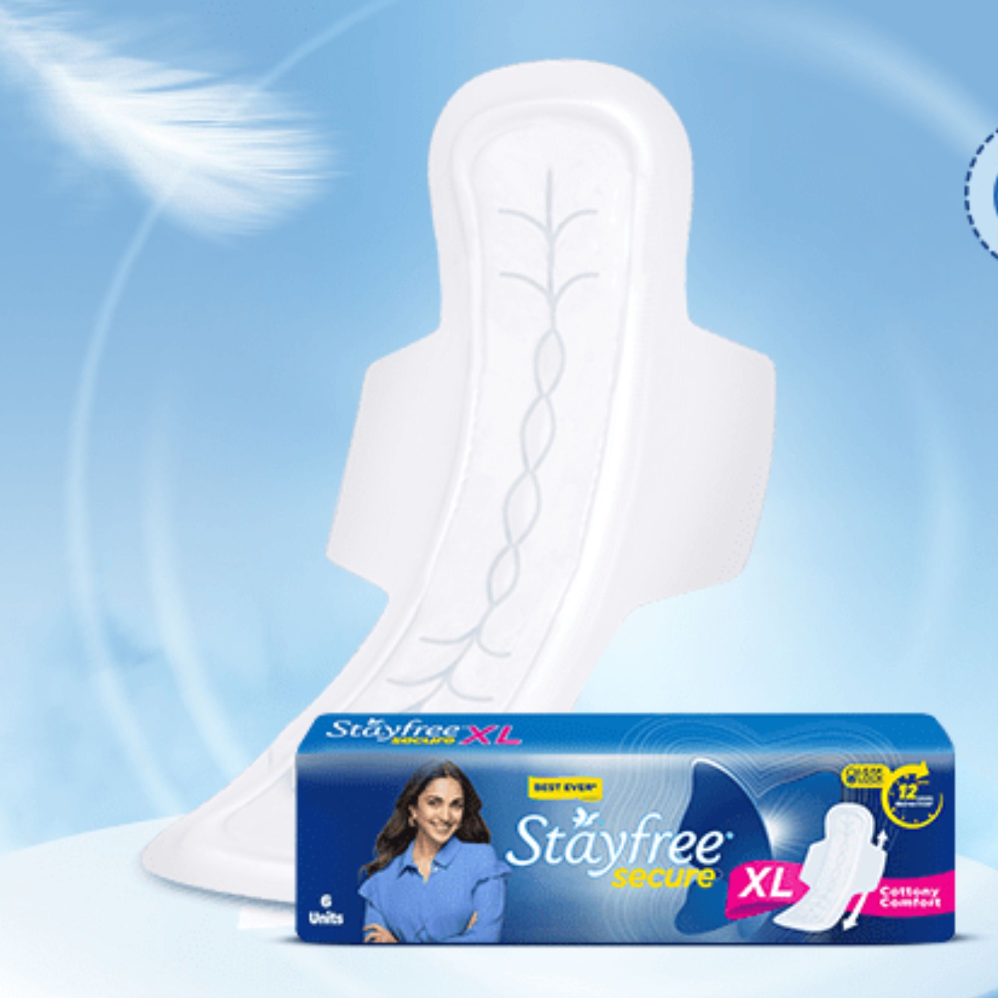 Stayfree Secure Cottony Comfort XL Thick Sanitary Napkins, with Wings 6 pads IDConline shop bangladeshothoba.com Stayfree Secure Cottony Comfort XL Thick Sanitary Napkins, with Wings 6 pads IDConline shop bangladeshothoba.com