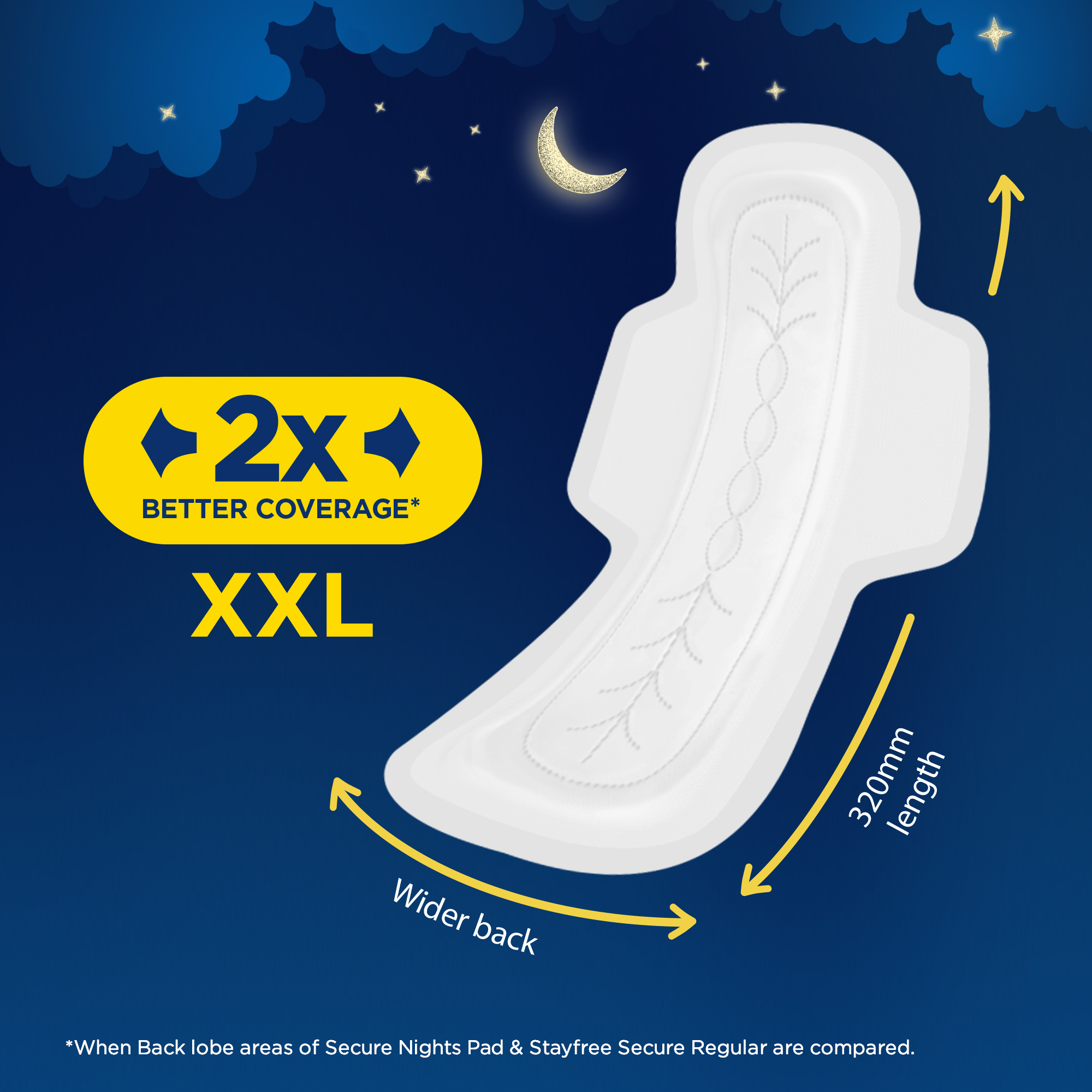 Stayfree Secure Nights Cottony Comfort XXL Thick Sanitary Napkins, with Wings 6 pads IDConline shop bangladeshothoba.com