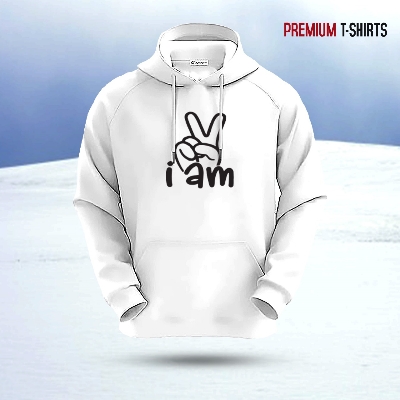 Picture of "I am winn" Islamic Hoodie (White)