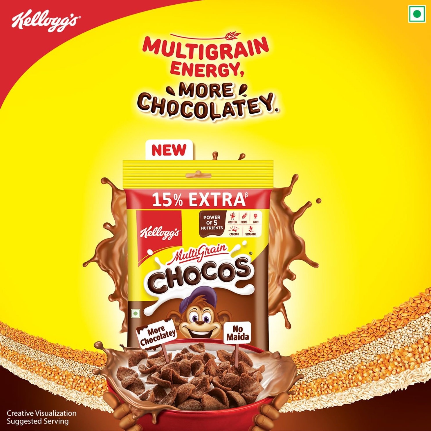 Kellogg's Chocos Chocolate Breakfast Cereal 127gm IDConline shop bangladeshothoba.com Kellogg's Chocos Chocolate Breakfast Cereal 127gm IDConline shop bangladeshothoba.com