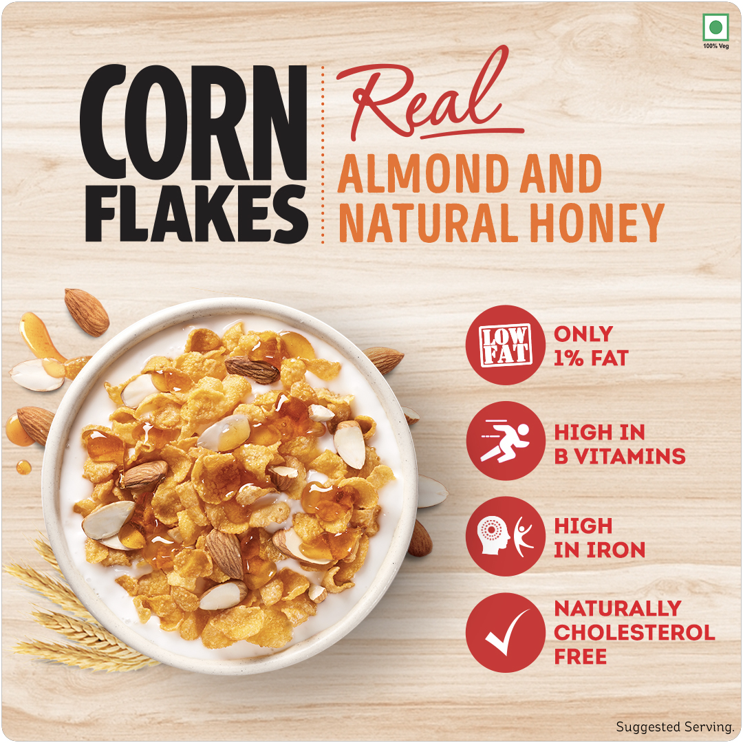 Kellogg's Corn Flakes Real Almond Honey Breakfast Cereal 300gm IDConline shop bangladeshothoba.com Kellogg's Corn Flakes Real Almond Honey Breakfast Cereal 300gm IDConline shop bangladeshothoba.com