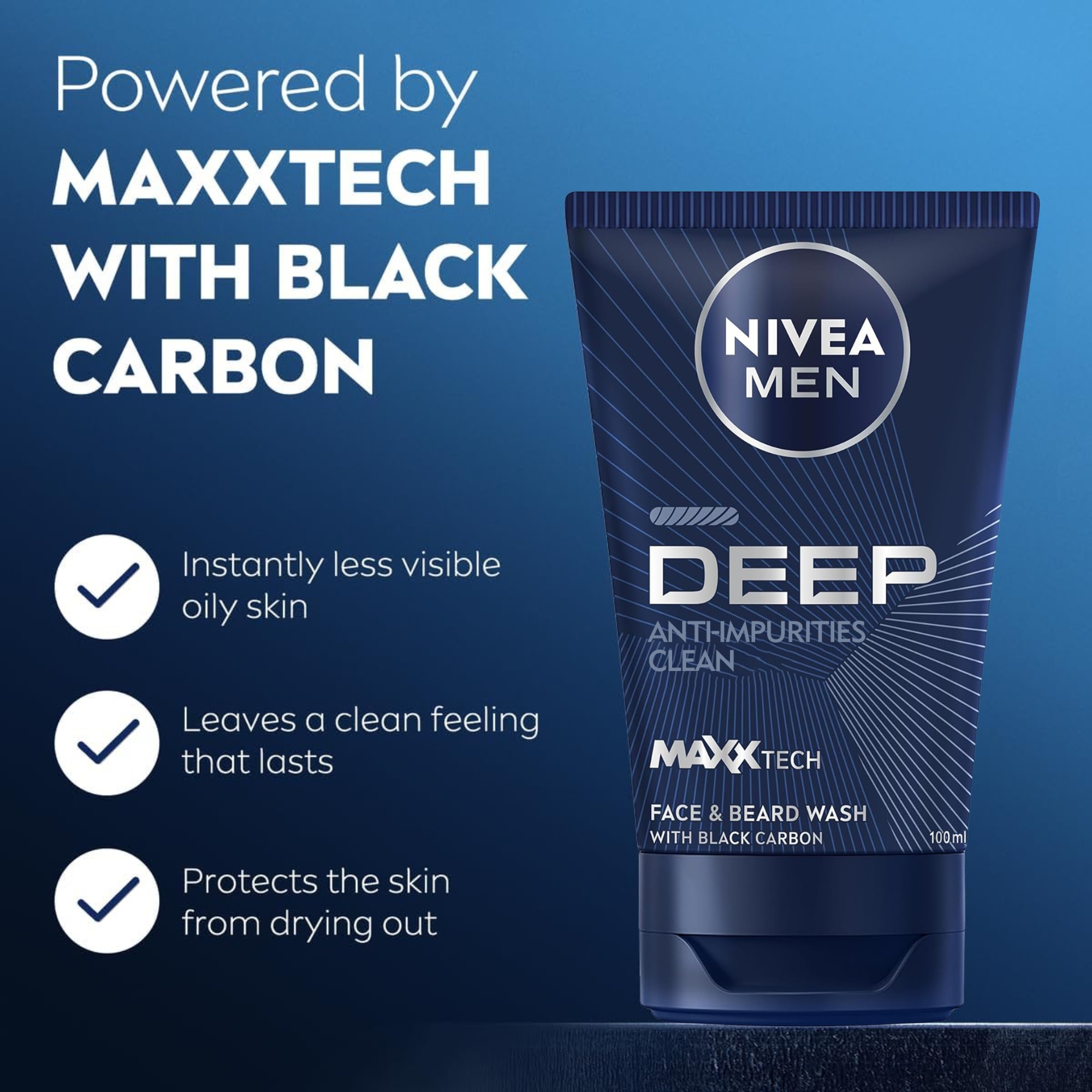 NIVEA MEN Deep Anti-Impurities Clean Face & Beard Wash 100ml IDConline shop bangladeshothoba.com NIVEA MEN Deep Anti-Impurities Clean Face & Beard Wash 100ml IDConline shop bangladeshothoba.com