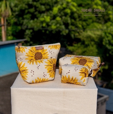 Picture of Happy Sunflower Makeup Combo Pouch Picture of Happy Sunflower Makeup Combo Pouch