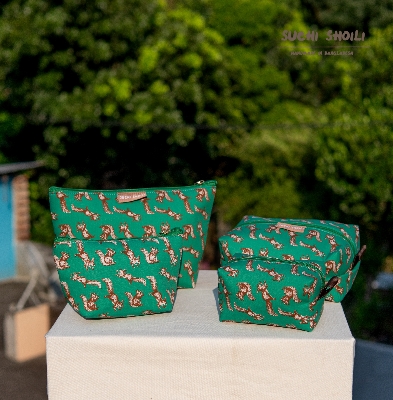 Picture of Green Forest Frolic Makeup Combo Pouch Picture of Green Forest Frolic Makeup Combo Pouch