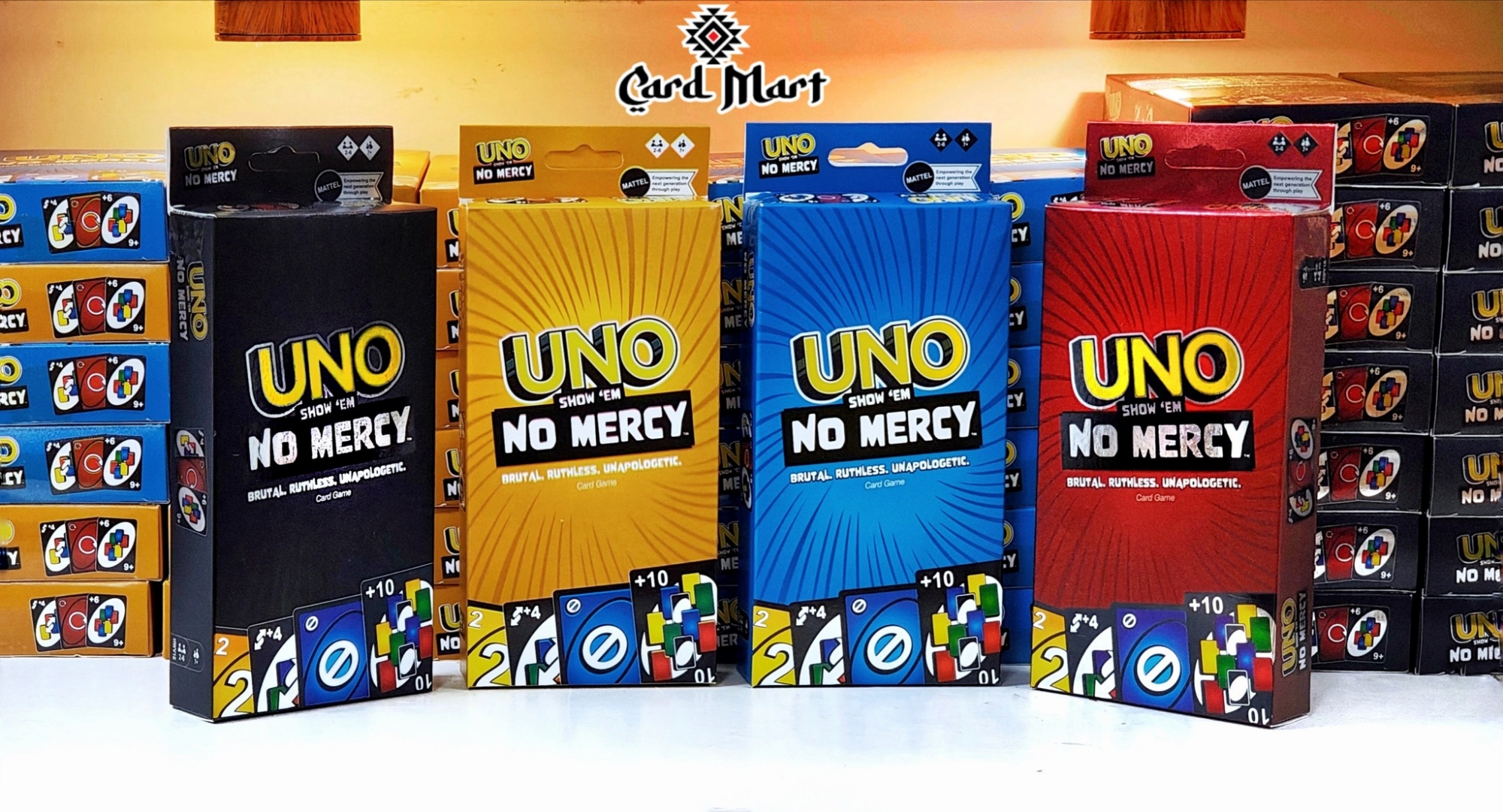 Picture of UNO Show ‘em No Mercy Card Game Wholesale Price Family Parties and Travel with Extra Cards - Uno No Mercy 168 Cards