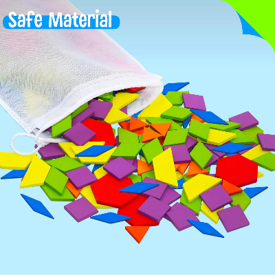 Picture of 160 Pcs Creative Pattern Blocks Geometric Shape Puzzle Graphical Early Educational Tangram Toy Board Game Picture of 160 Pcs Creative Pattern Blocks Geometric Shape Puzzle Graphical Early Educational Tangram Toy Board Game