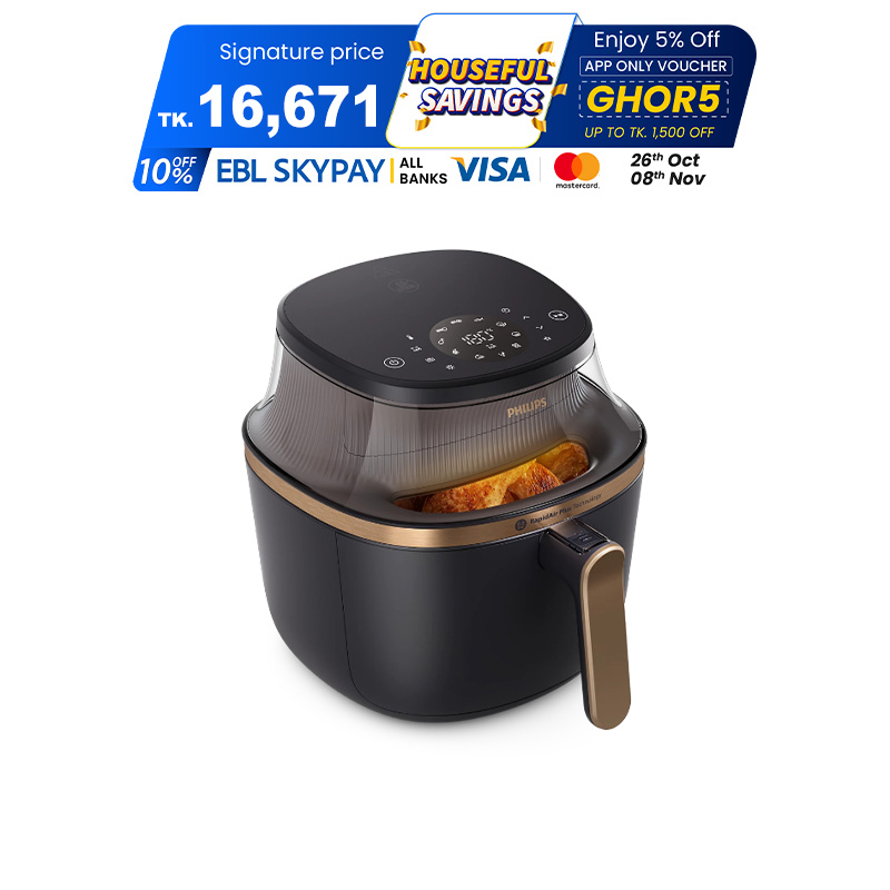 Picture of Philips NA332 Airfryer 3000 Series, See-through Cooking Window, Touchscreen, RapidAir Plus Technology 6.2 Ltr