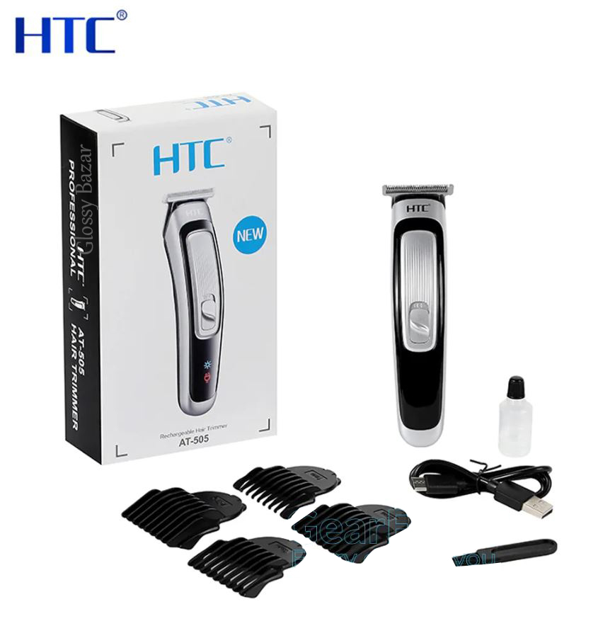Picture of HTC AT-505 Hair Clipper and Beard Trimmer for Men 4 Lengh Comb ,USB C type Charging System