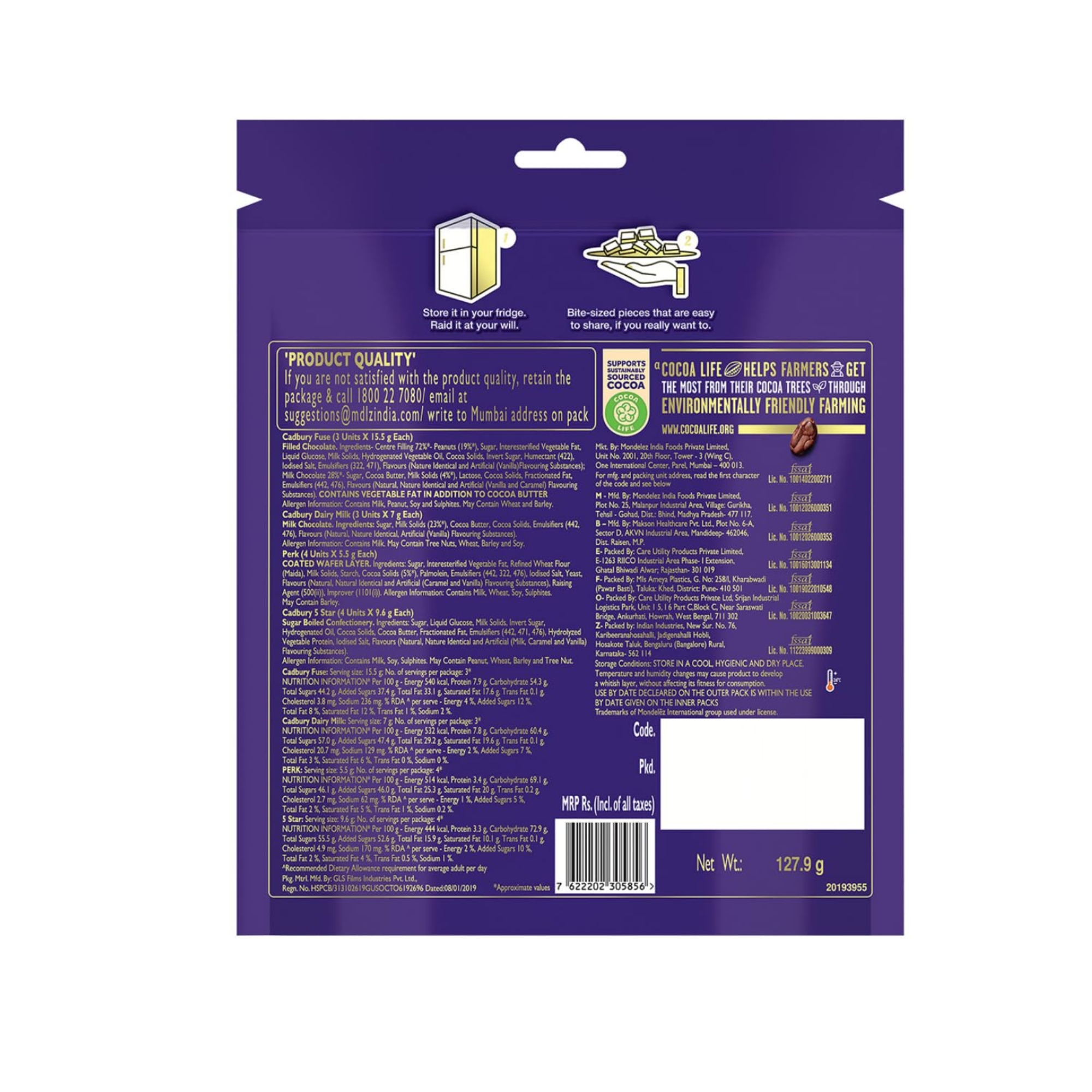 Cadbury Assorted Mini Treats Chocolate Bars 127.9g IDConline shop bangladeshothoba.com