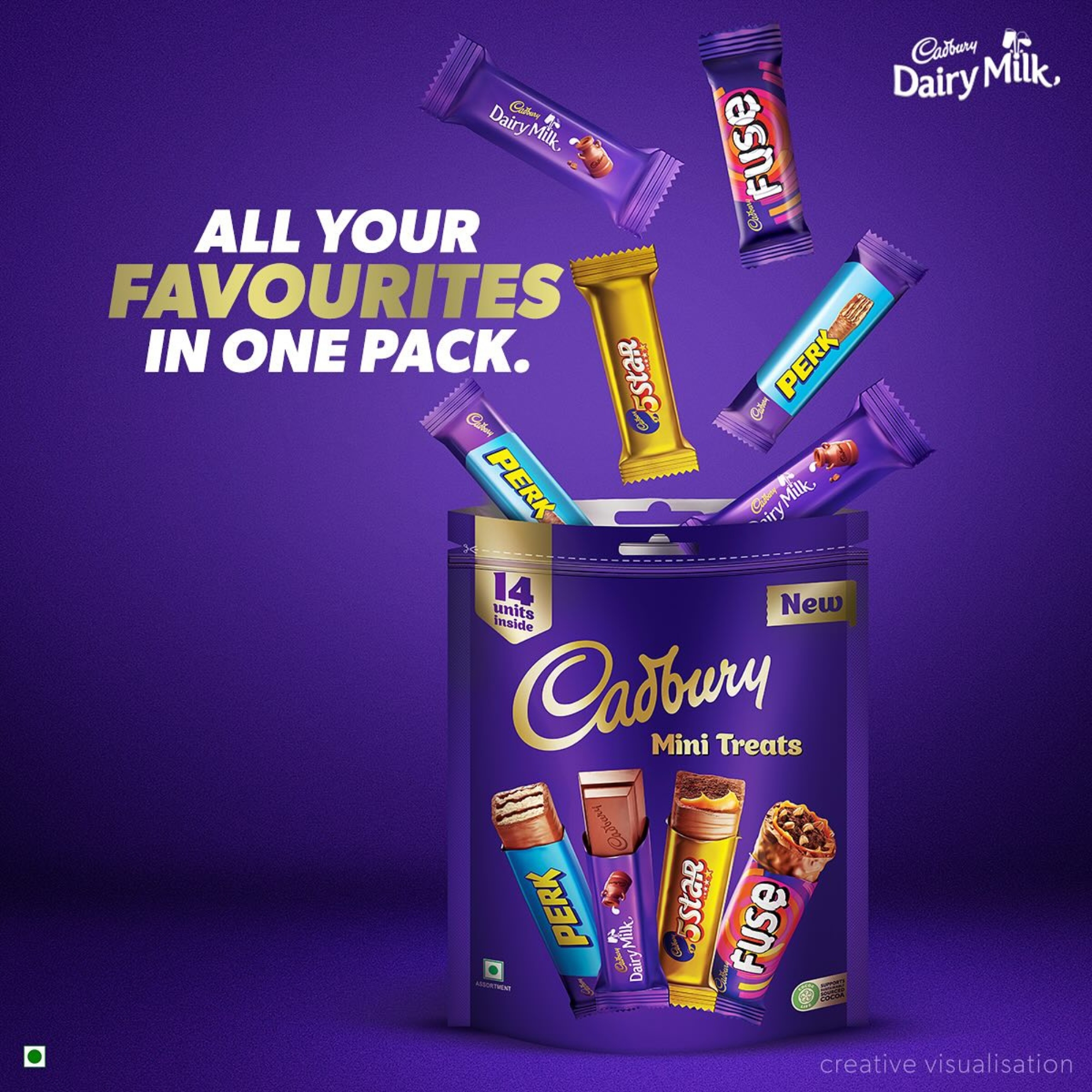 Cadbury Assorted Mini Treats Chocolate Bars 127.9g IDConline shop bangladeshothoba.com