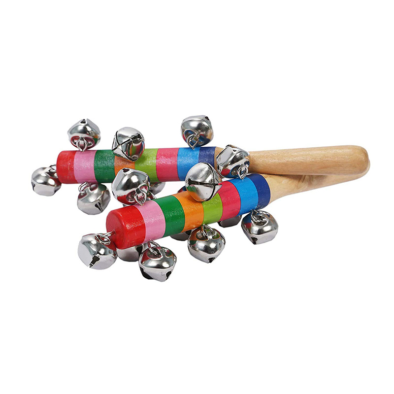 Picture of Colourful wooden jingle bell jhunjhuna toy for babies