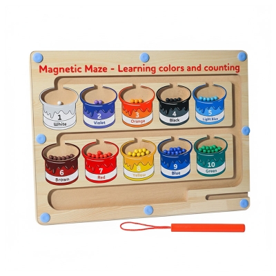 Picture of Magnetic Bead Winding Color and Number Maze Educational Magnet Toys