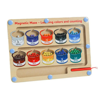 Picture of Magnetic Bead Winding Color and Number Maze Educational Magnet Toys