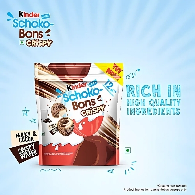 Kinder Schoko-Bons Crispy 12pcs Milk And Cocoa Flavor 67.2gm IDConline shop bangladeshothoba.com Kinder Schoko-Bons Crispy 12pcs Milk And Cocoa Flavor 67.2gm IDConline shop bangladeshothoba.com