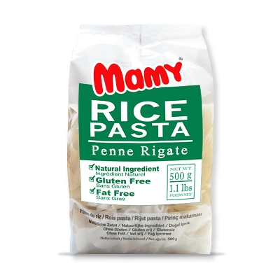 Picture of Mamy Rice Pasta Penne Regate 250gm Picture of Mamy Rice Pasta Penne Regate 250gm