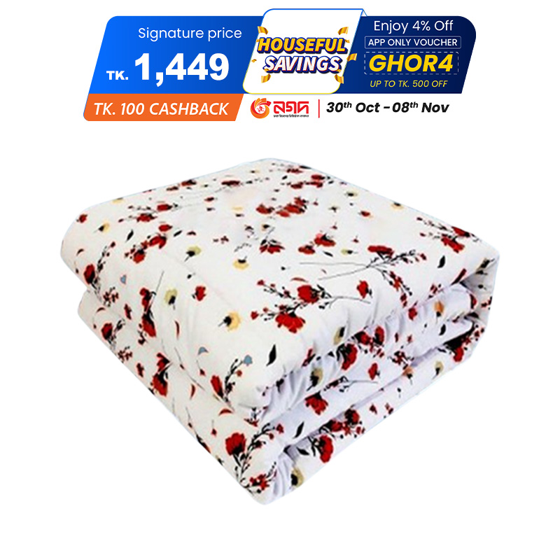 Picture of Rose Design Printed Fabrics Light Weight King Comforter