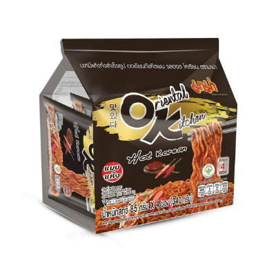 Picture of Mama Instant Noodles Oriental Kitchen Hot Korean Flavour Family Pack 4*85gm Picture of Mama Instant Noodles Oriental Kitchen Hot Korean Flavour Family Pack 4*85gm