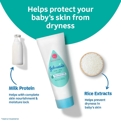 Johnson's Baby Skincare Cream Milk + Rice  100gm (India) IDConline shop bangladeshothoba.com Johnson's Baby Skincare Cream Milk + Rice  100gm (India) IDConline shop bangladeshothoba.com