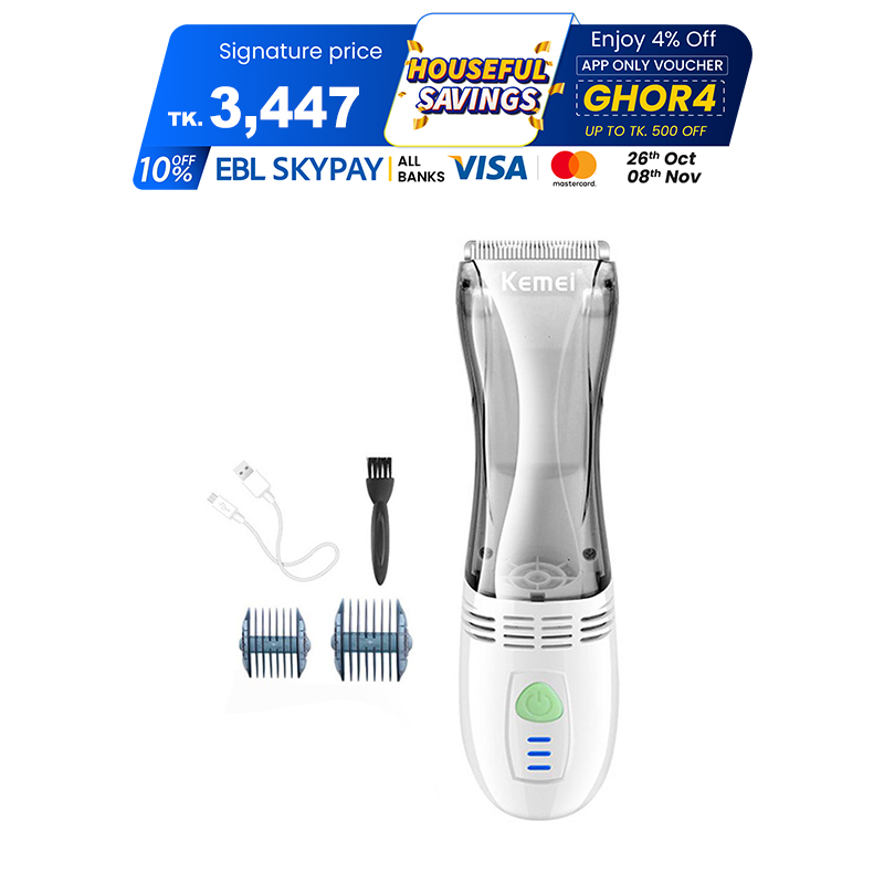 Picture of kemei KM-79 Men Kids Ceramic Blade Professional Digital Hair Trimmer Rechargeable Electric Hair Clipper Cordless