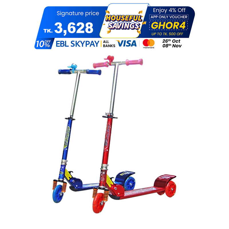 Picture of Lionman Lighting Wheel Kick Scooter 2009C For Your Kids - Color: Blue and Red Picture of Lionman Lighting Wheel Kick Scooter 2009C For Your Kids - Color: Blue and Red