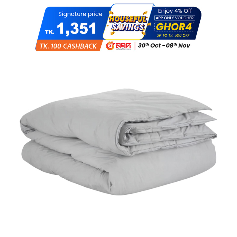 Picture of Comforthouse Soft Comforter Cover - Plush Grey Bedding Comfortable and Suitable for Winter
