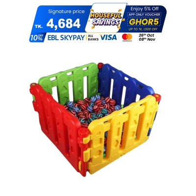 Picture of Home/Cycle & Sports/Baby Toys/Indoor Toys/Play pan Small (31"X22") -With 50 pcs Ball Play pan Small (31"X22") -With 50 pcs Ball