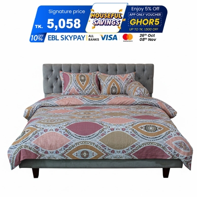 Picture of Brown Print Allora Comforter Bedding Set (5Pcs) Picture of Brown Print Allora Comforter Bedding Set (5Pcs)