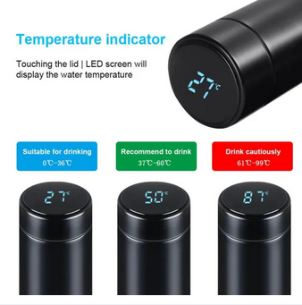Picture of Smart Thermos Flask with Led Temperature Display In Touch Picture of Smart Thermos Flask with Led Temperature Display In Touch