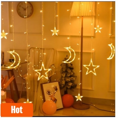 Picture of Moon Star LED Fairy Light for Curtains- 16 feet, 3 Moon, 3 Star, 6 Small Star Picture of Moon Star LED Fairy Light for Curtains- 16 feet, 3 Moon, 3 Star, 6 Small Star
