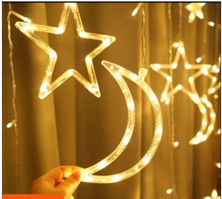 Picture of Moon Star LED Fairy Light for Curtains- 16 feet, 3 Moon, 3 Star, 6 Small Star Picture of Moon Star LED Fairy Light for Curtains- 16 feet, 3 Moon, 3 Star, 6 Small Star