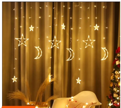 Picture of Moon Star LED Fairy Light for Curtains- 16 feet, 3 Moon, 3 Star, 6 Small Star Picture of Moon Star LED Fairy Light for Curtains- 16 feet, 3 Moon, 3 Star, 6 Small Star