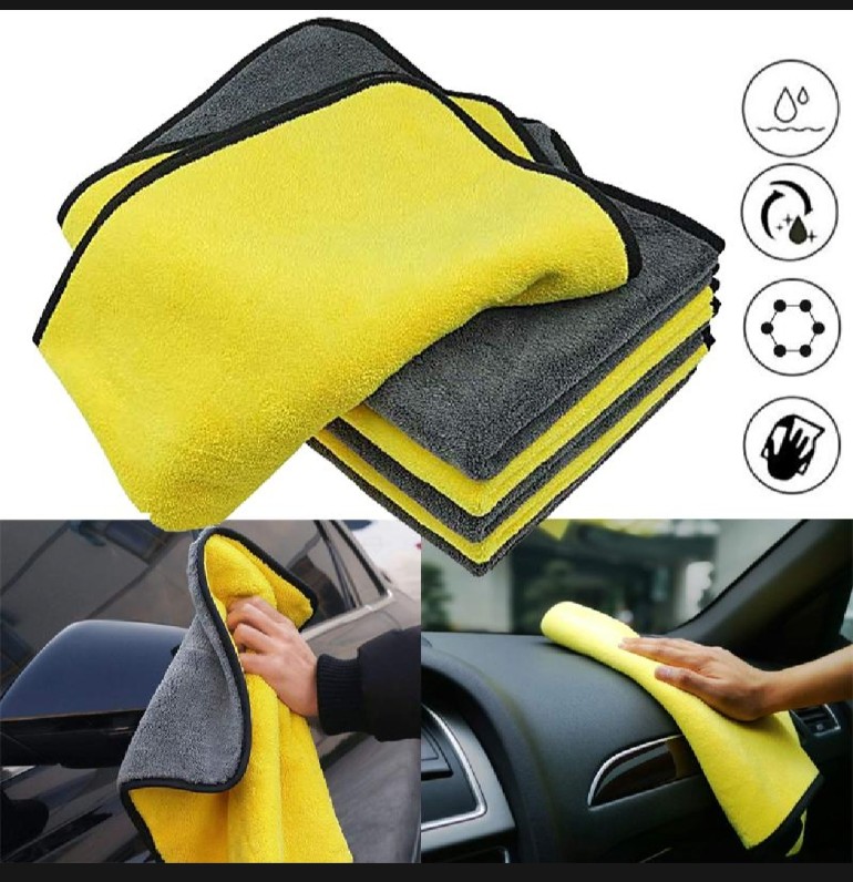 Picture of Microfiber towel double layer for bike and car cleaning (Multi-purpose) -  Size 30x30 cm