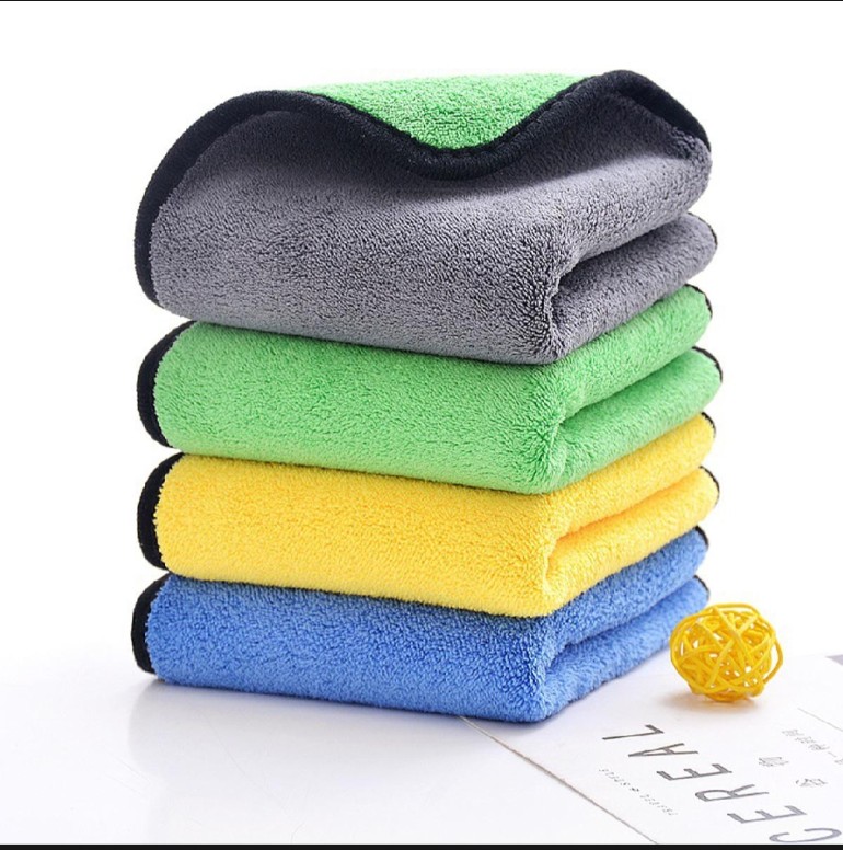 Picture of Microfiber towel double layer for bike and car cleaning (Multi-purpose) -  Size 30x30 cm