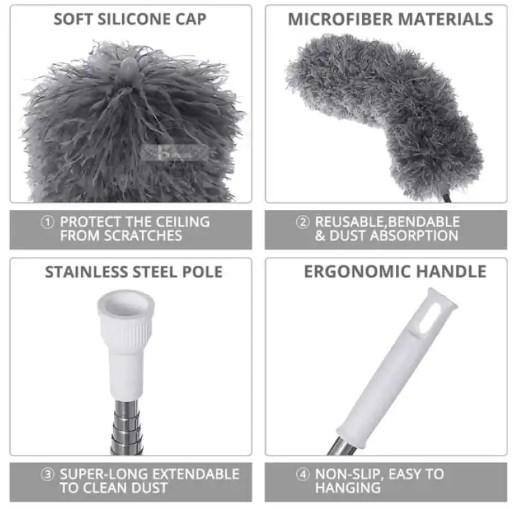Picture of Microfiber Dusting Retractable Household Cleaner Feather Duster Car Sweeper From the Dust Brush Picture of Microfiber Dusting Retractable Household Cleaner Feather Duster Car Sweeper From the Dust Brush