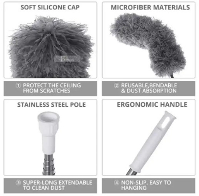 Picture of Microfiber Dusting Retractable Household Cleaner Feather Duster Car Sweeper From the Dust Brush Picture of Microfiber Dusting Retractable Household Cleaner Feather Duster Car Sweeper From the Dust Brush