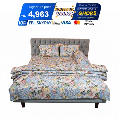 Picture of Monsoon Blooms – Heather Blue Comforter Set (5Pcs)