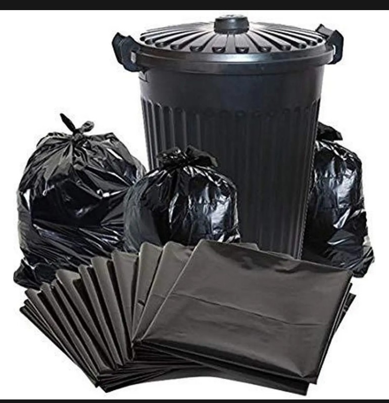 Picture of Garbage Bag (24" X 18") 25/50/100 Peice  Trash Bag / Waste Bag / Moylar Bag / Poly Bag Black Picture of Garbage Bag (24" X 18") 25/50/100 Peice  Trash Bag / Waste Bag / Moylar Bag / Poly Bag Black