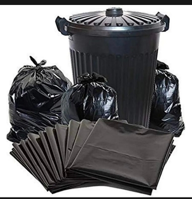 Picture of Garbage Bag (24" X 18") 25/50/100 Peice  Trash Bag / Waste Bag / Moylar Bag / Poly Bag Black Picture of Garbage Bag (24" X 18") 25/50/100 Peice  Trash Bag / Waste Bag / Moylar Bag / Poly Bag Black