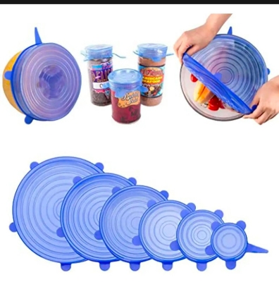 Picture of Kitchen Reusable Silicone Stretch Seal Lid Preservation Vacuum Food Storage Bowl Cover 6 Pcs Set Picture of Kitchen Reusable Silicone Stretch Seal Lid Preservation Vacuum Food Storage Bowl Cover 6 Pcs Set