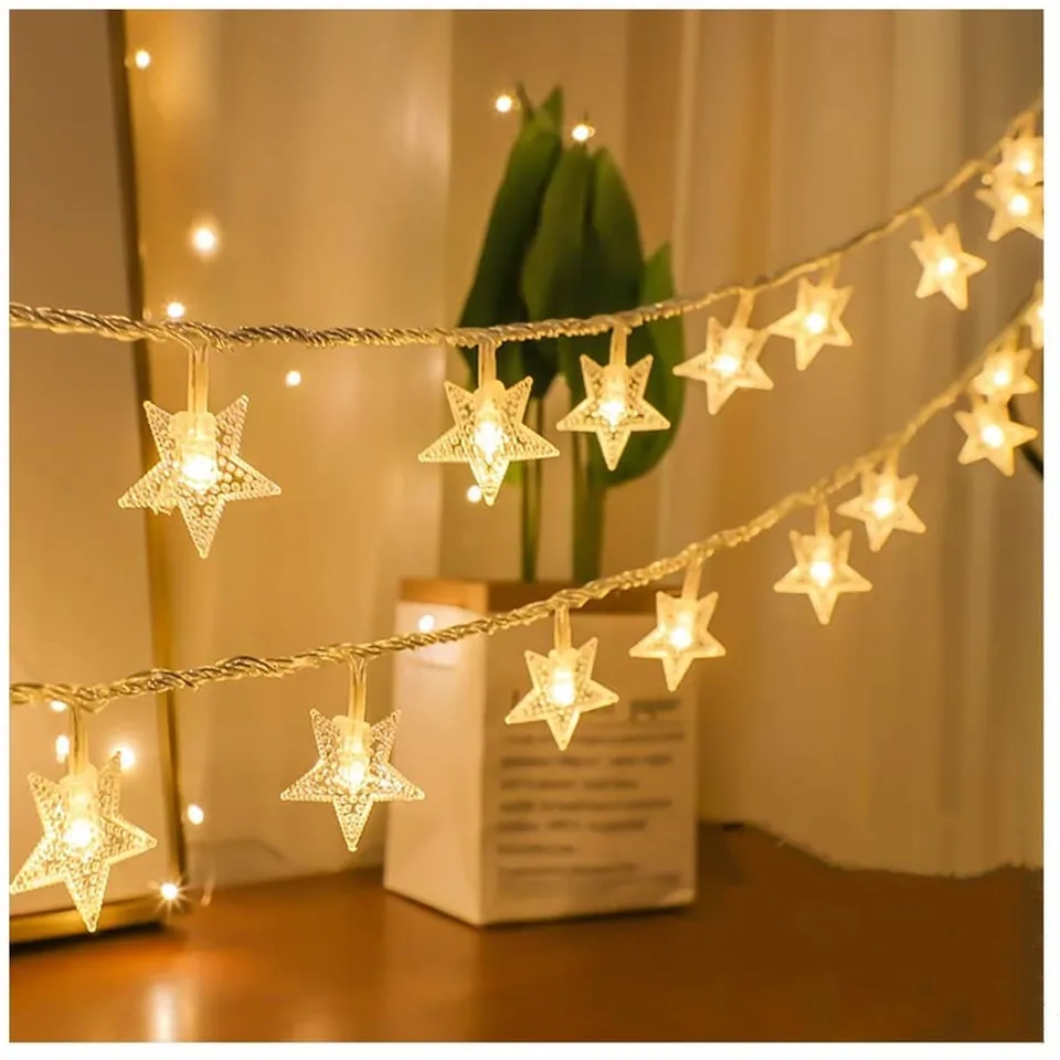 Picture of LED Star String Fairy Lights - Golden Picture of LED Star String Fairy Lights - Golden