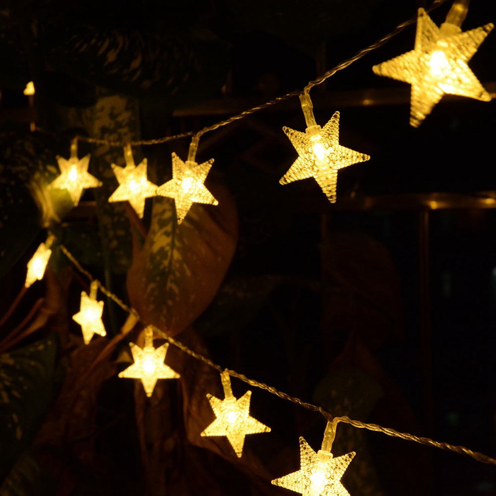 Picture of LED Star String Fairy Lights - Golden Picture of LED Star String Fairy Lights - Golden