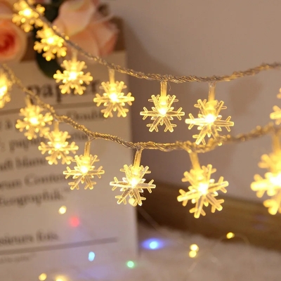 Picture of Snow Flake 28 Led 5 Meter String Lights, Plug in Fairy String Lights,