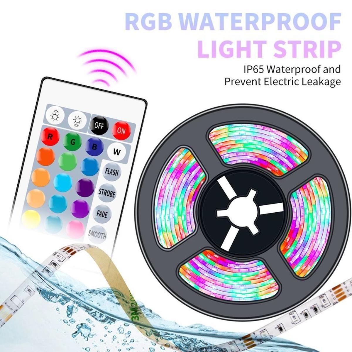 Picture of Waterproof RGB Remote Control Color Changing Fita Light LED Strip Light Picture of Waterproof RGB Remote Control Color Changing Fita Light LED Strip Light