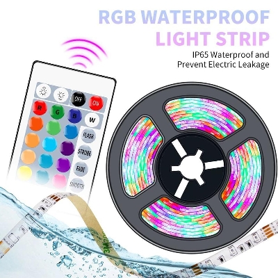 Picture of Waterproof RGB Remote Control Color Changing Fita Light LED Strip Light Picture of Waterproof RGB Remote Control Color Changing Fita Light LED Strip Light
