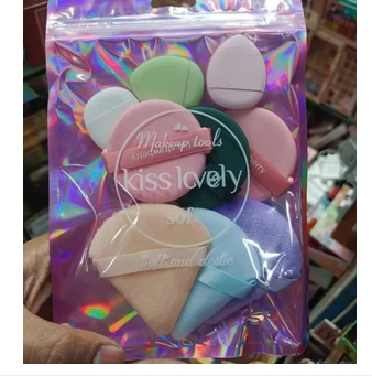 Picture of Kiss Lovely soft 9 Piece Makeup Puff Set 3 Shape Soft Cushion Puff Picture of Kiss Lovely soft 9 Piece Makeup Puff Set 3 Shape Soft Cushion Puff
