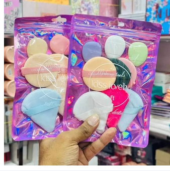 Picture of Kiss Lovely soft 9 Piece Makeup Puff Set 3 Shape Soft Cushion Puff Picture of Kiss Lovely soft 9 Piece Makeup Puff Set 3 Shape Soft Cushion Puff