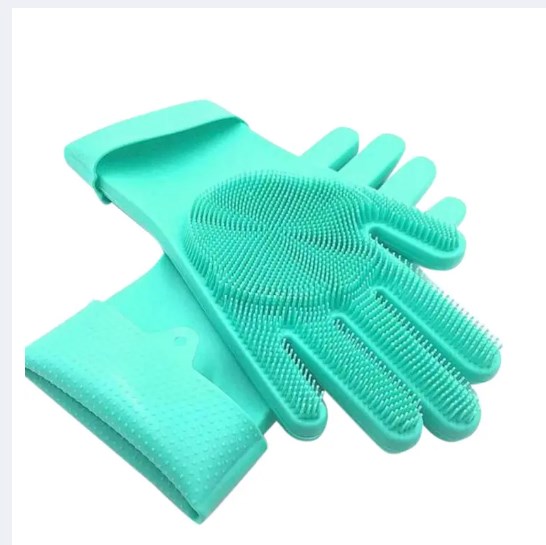 Picture of High Quality Silicone Dish Washing Kitchen Hand Gloves - Multicolor Picture of High Quality Silicone Dish Washing Kitchen Hand Gloves - Multicolor