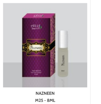 Picture of NAZNEEN By Alif Attar Long Lasting Roll On Non Alcoholic Perfume (১০০% হালাল) - 8ml Picture of NAZNEEN By Alif Attar Long Lasting Roll On Non Alcoholic Perfume (১০০% হালাল) - 8ml